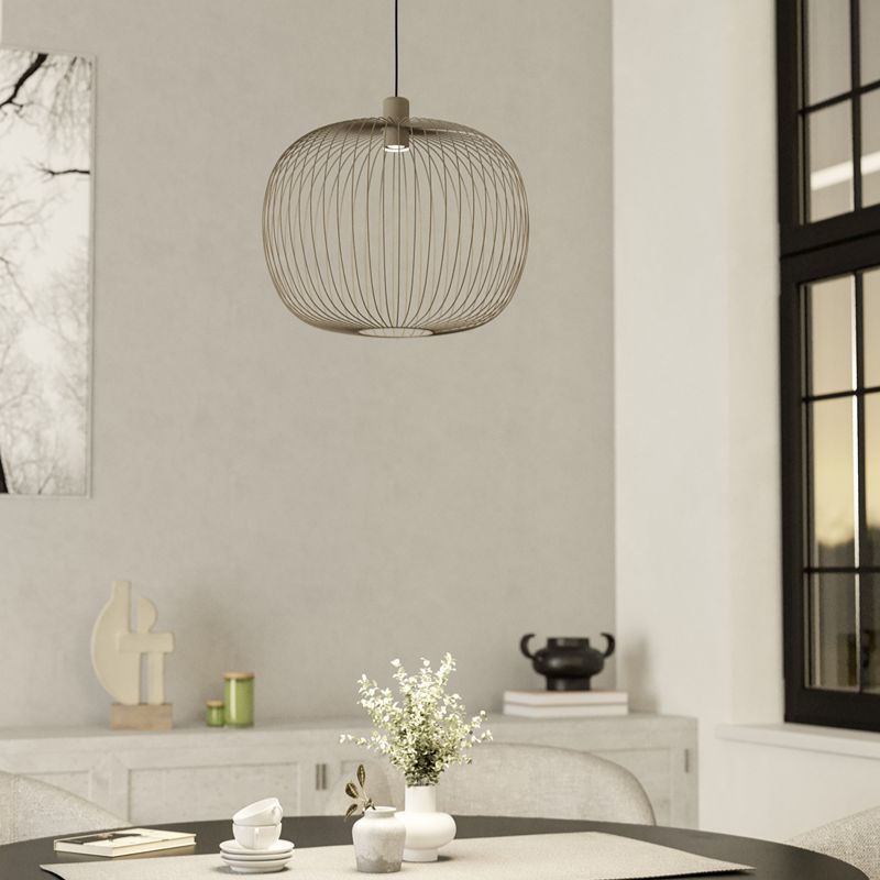 Beige modern pendant light steel, Lodods
