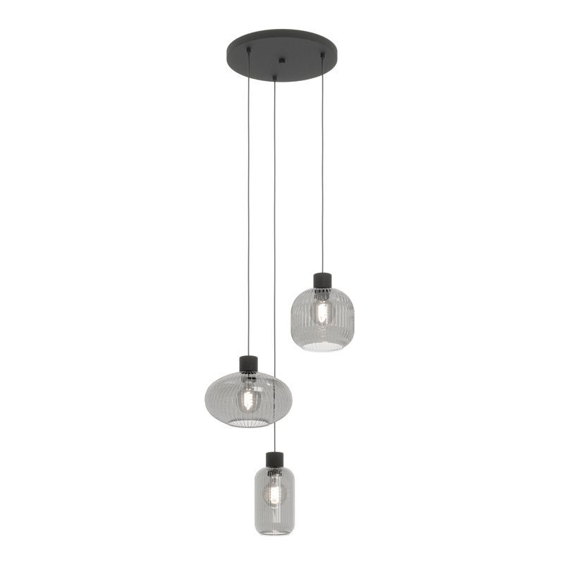 Black modern pendant light glass, Dasmina