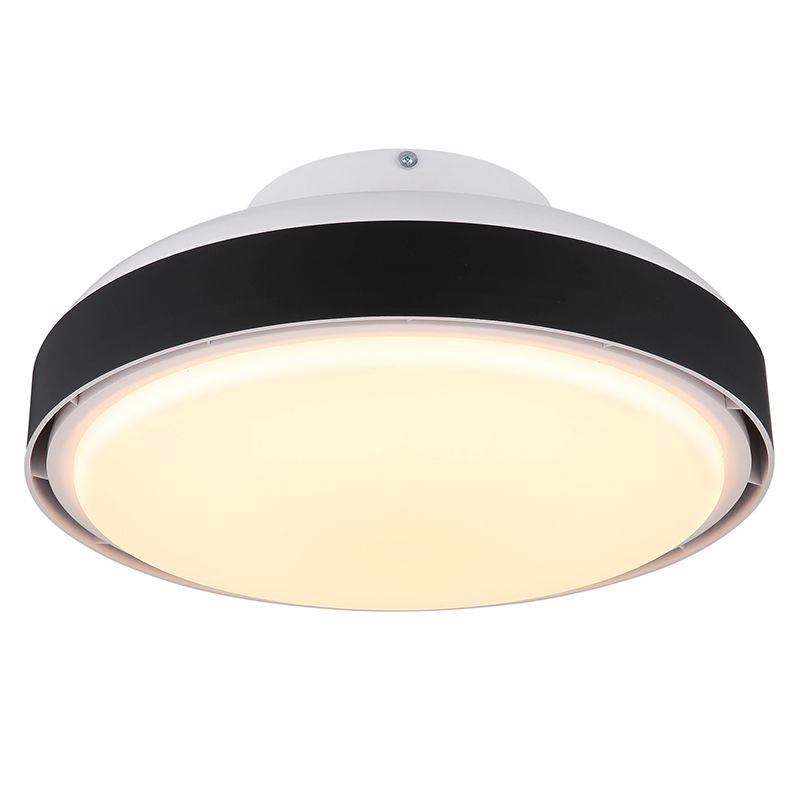 Black modern ceiling fan plastic, Madhavi, 40W, warm to cold white adjustable LED, with remote control