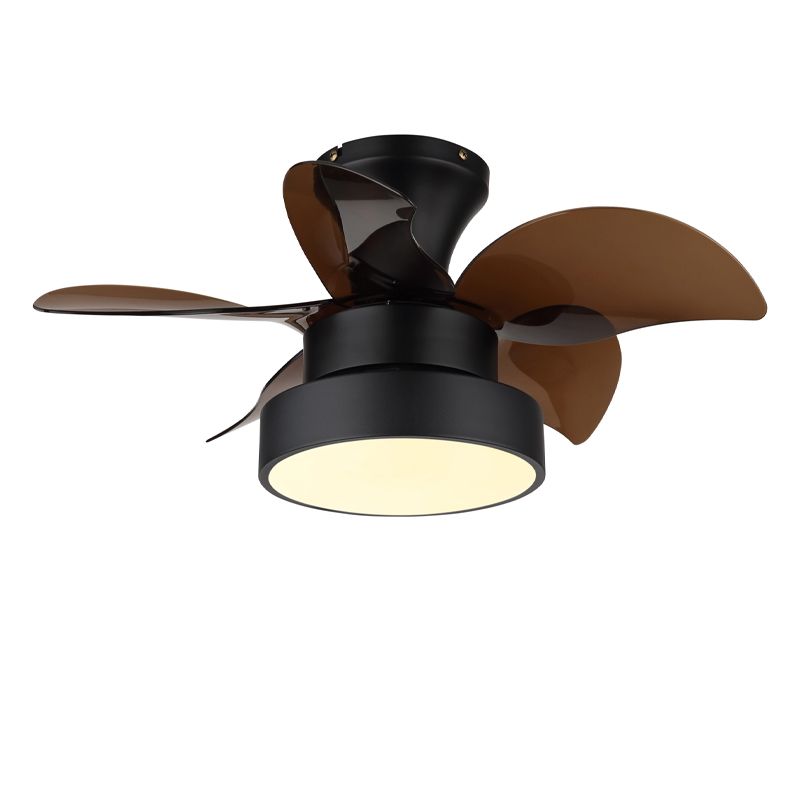 Nickel design ceiling fan metal, Mahmut, 22W, white switch LED, with remote control