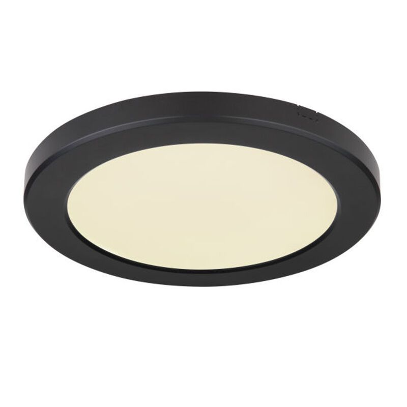 Black flush ceiling light plastic, Cage, 18W, adjustable light colour LED Black flush ceiling light plastic, Cage, 18W, adjustable light colour LED