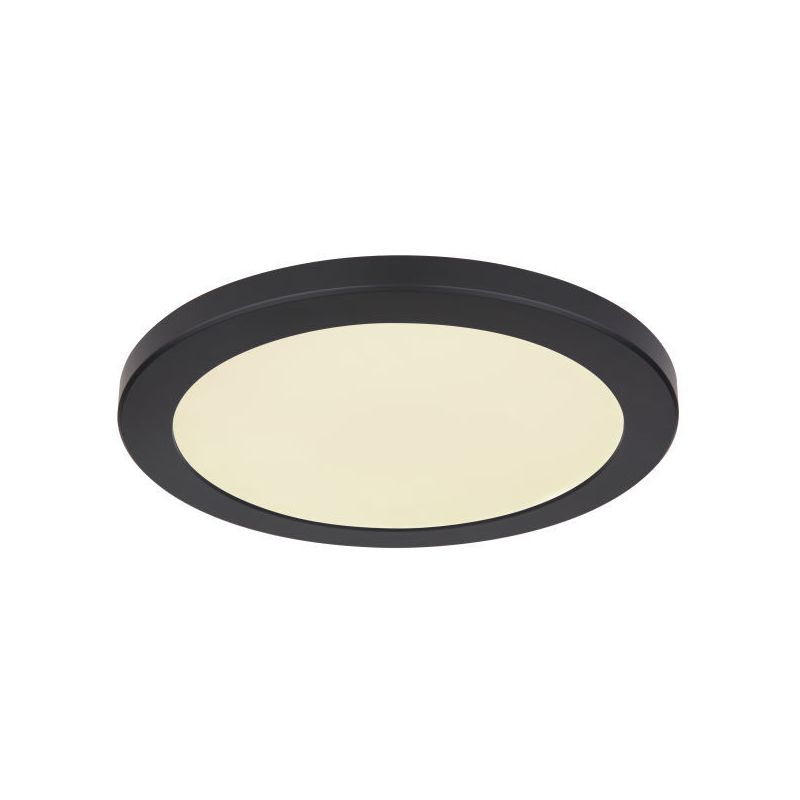 Black flush ceiling light plastic, Cage, 24W, adjustable light colour LED Black flush ceiling light plastic, Cage, 24W, adjustable light colour LED