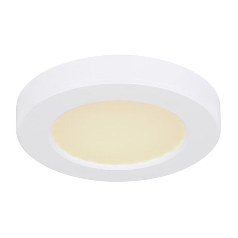 White flush ceiling light plastic, Cage, 6W, adjustable light colour LED