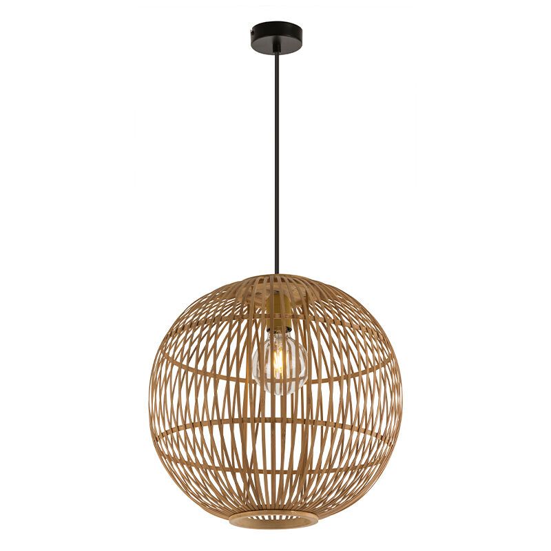 Wood pendant light brown, Terry