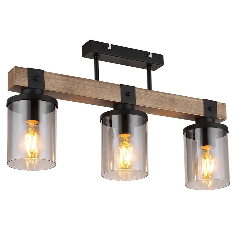 Industrial ceiling light wood, Lubertha