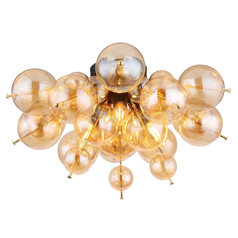 Amber design ceiling light glass, Ulrich