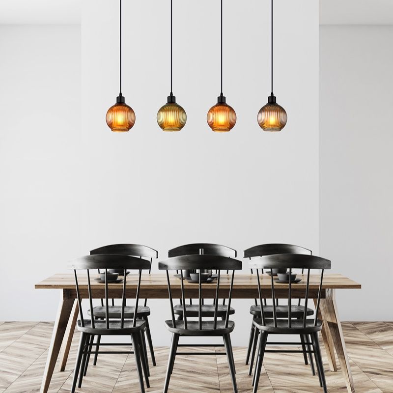 Multicoloured retro pendant light glass, Zoubida Multicoloured retro pendant light glass, Zoubida