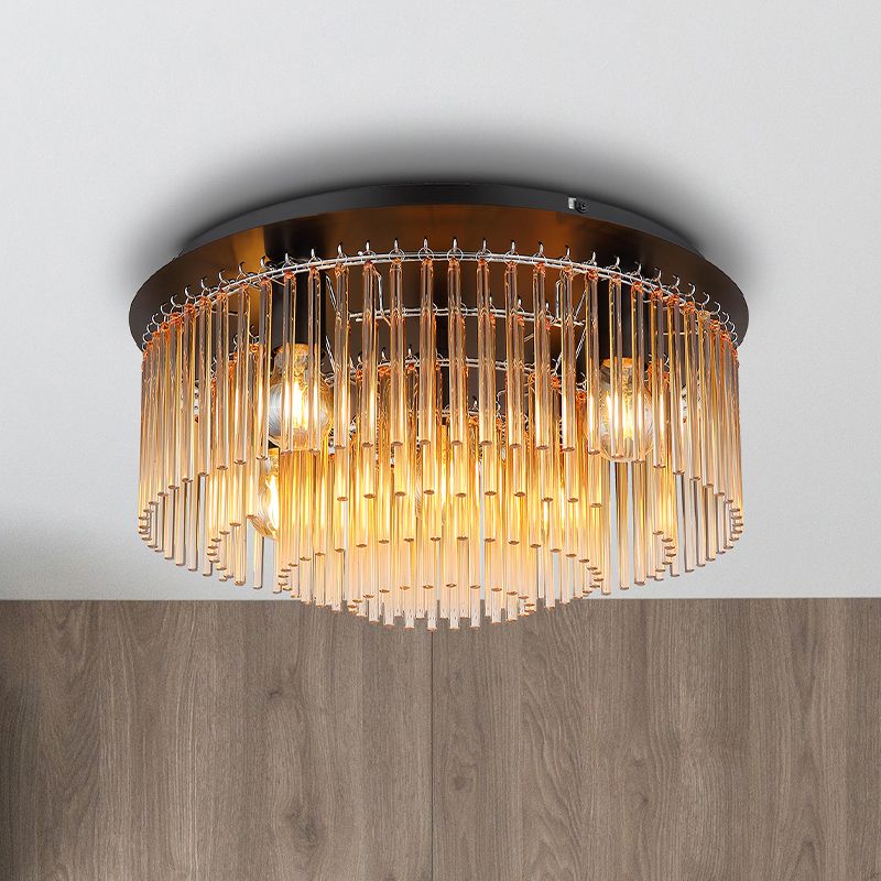 Amber design ceiling light glass, Genelva