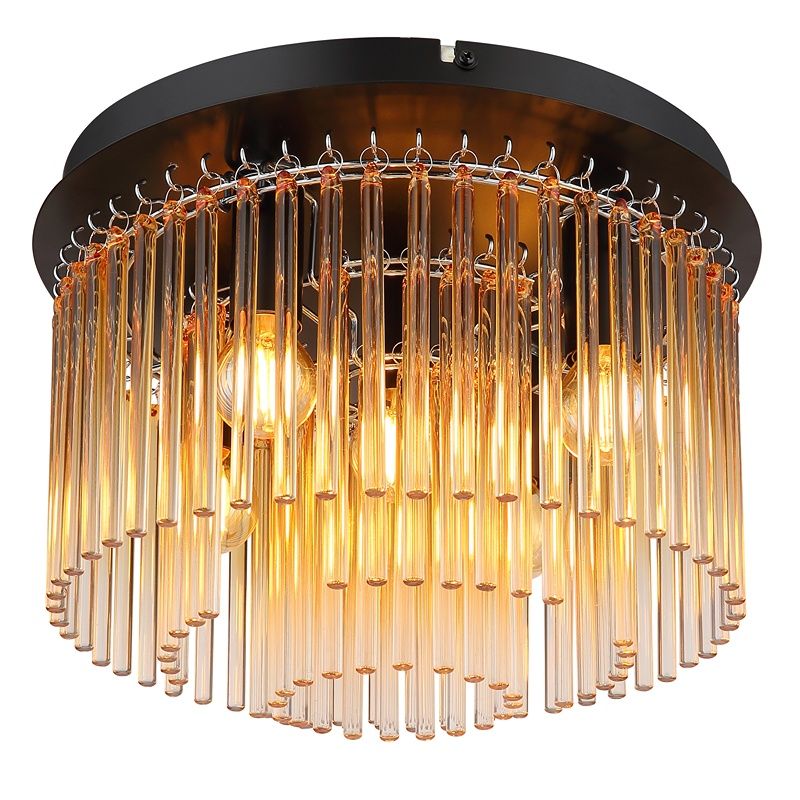 Amber design ceiling light glass, Genelva