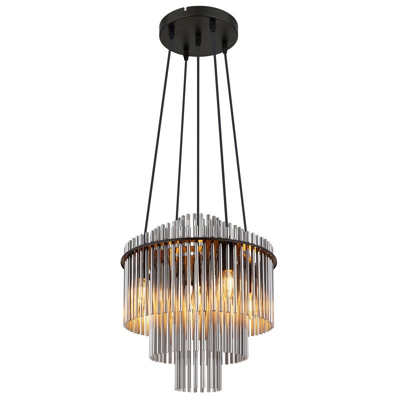Black pendant light smoke glass, Genelva