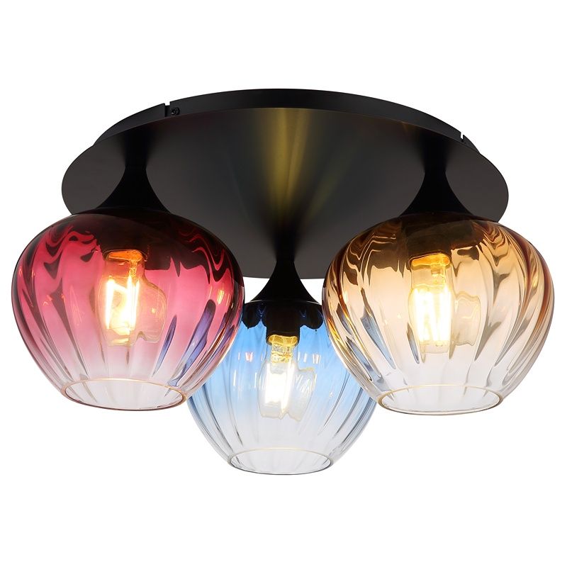 Multicoloured design ceiling light glass, Sudenaz