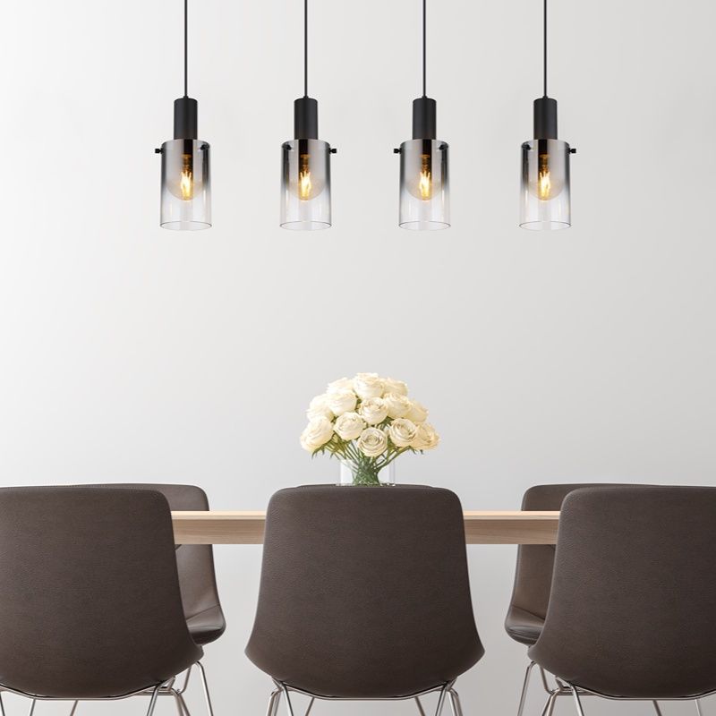 Black pendant light smoke glass, Faiz
