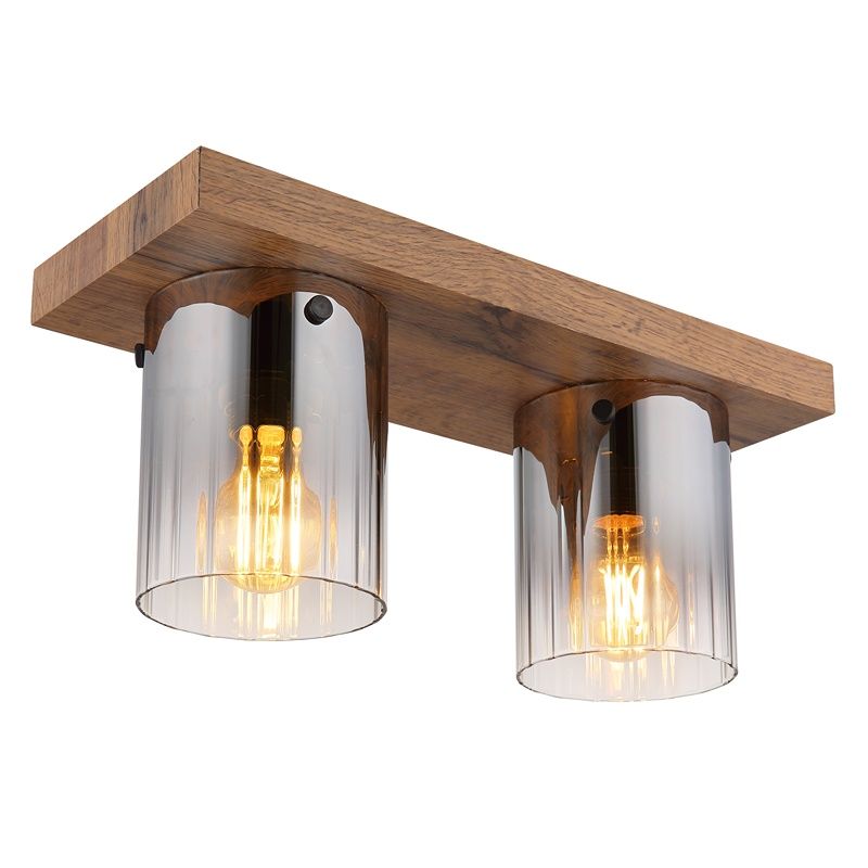 Industrial ceiling light wood, Umberto Industrial ceiling light wood, Umberto