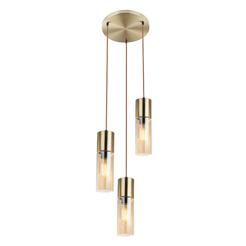 Amber design pendant light glass, Xena