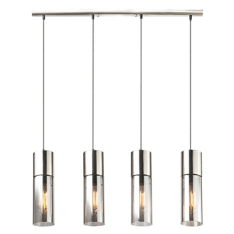 Nickel design pendant light glass, Xena