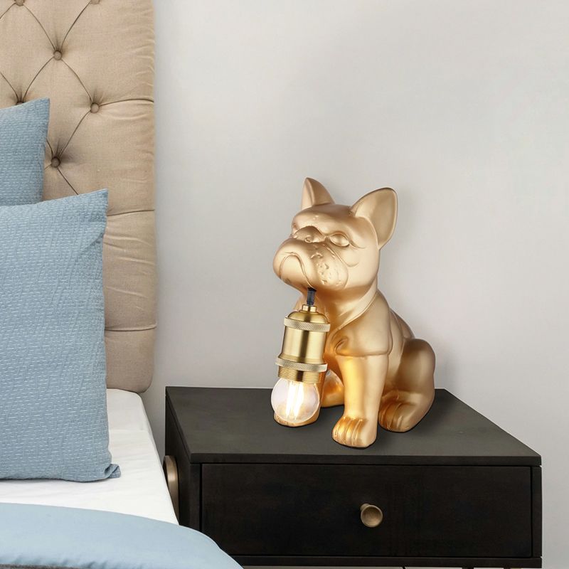 Ceramic table lamp gold, Dogan, with switch