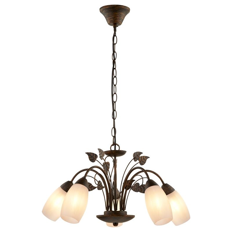Rust Coloured classic pendant light metal, Vicara