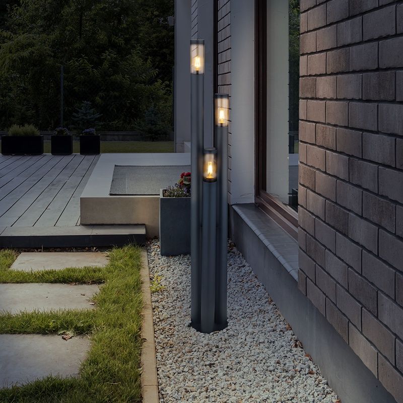 Anthracite modern outdoor light stainless steel, Bodil, IP44