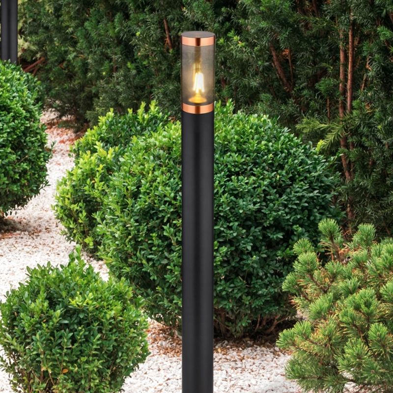 Black modern outdoor light stainless steel, Ishara, IP44