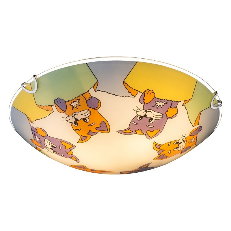 Multicoloured children's ceiling light glass, Kitty