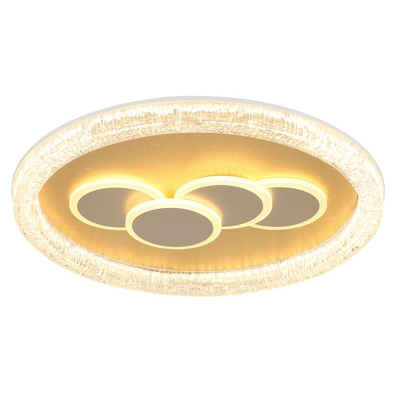 Golden design flush ceiling light acrylic, Lynsey, 40W, 3000K LED