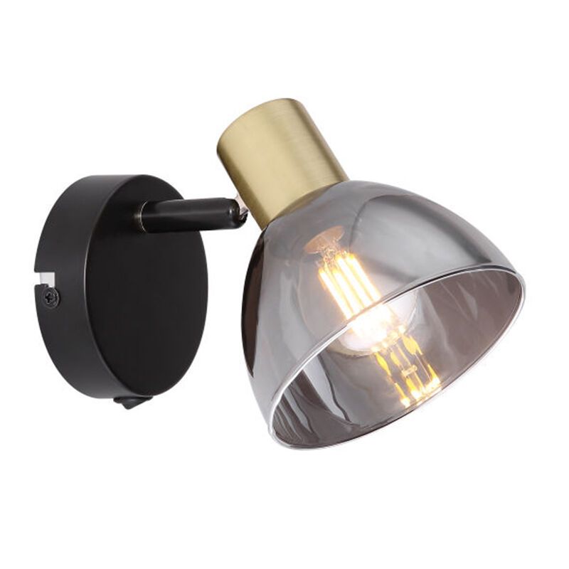 Golden modern wall spotlight glass, Arthur