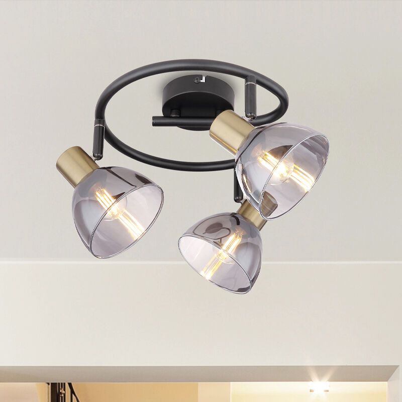 Golden modern ceiling spotlight glass, Arthur