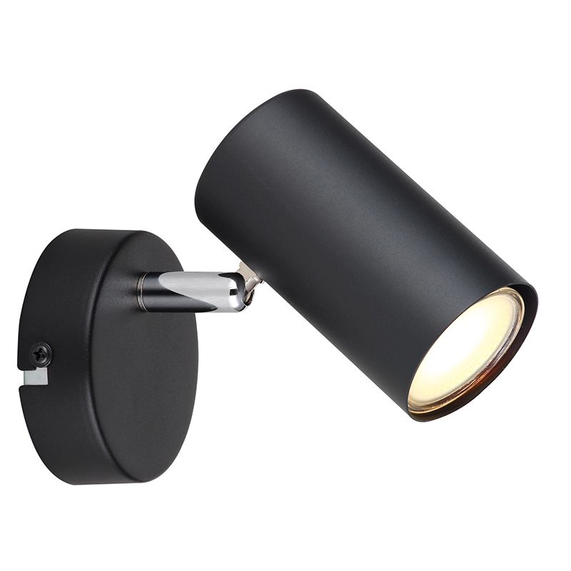Black modern wall spotlight metal, Rainer