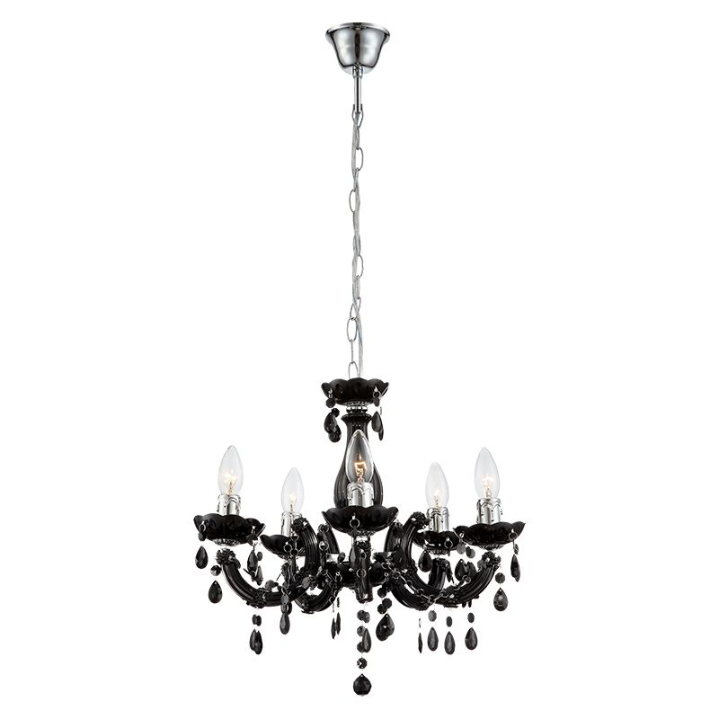 Black classic chandelier acrylic, Monica Black classic chandelier acrylic, Monica