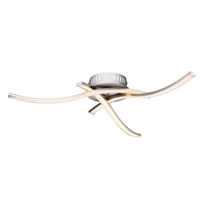 Nickel modern ceiling light plastic, Terence, 12W, 3000K LED Nickel modern ceiling light plastic, Terence, 12W, 3000K LED