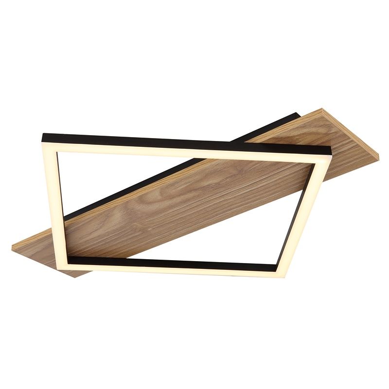 Black design ceiling light metal, Beniamino, 18W, 3000K LED