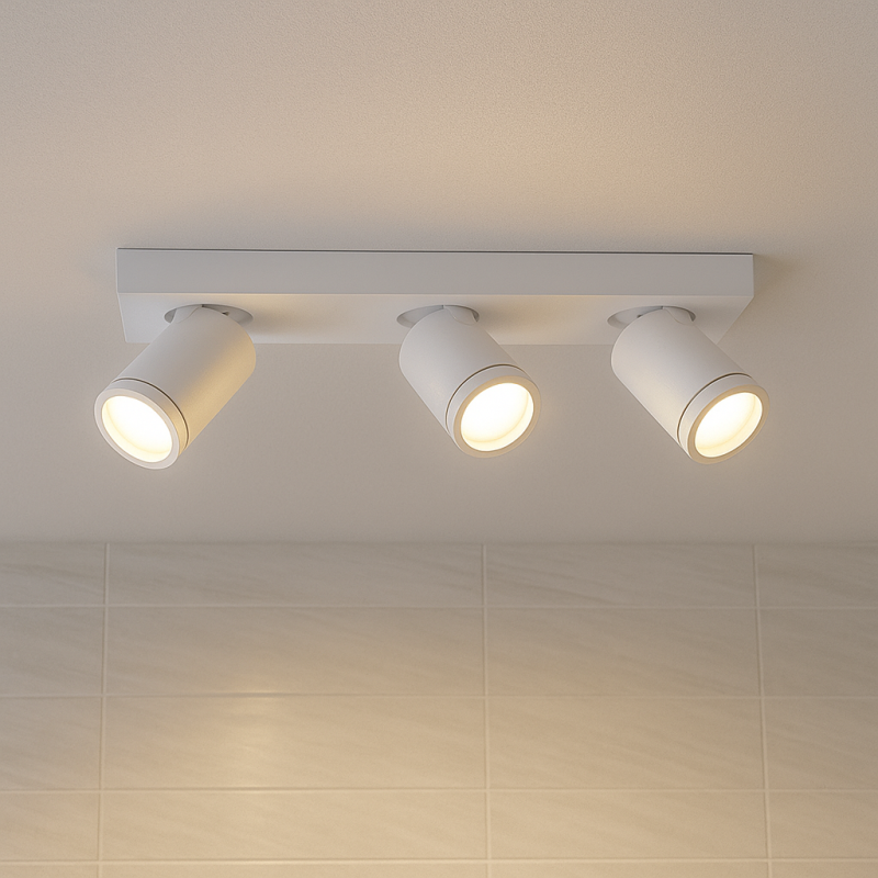Modern ceiling spotlight white, Kenan, IP44