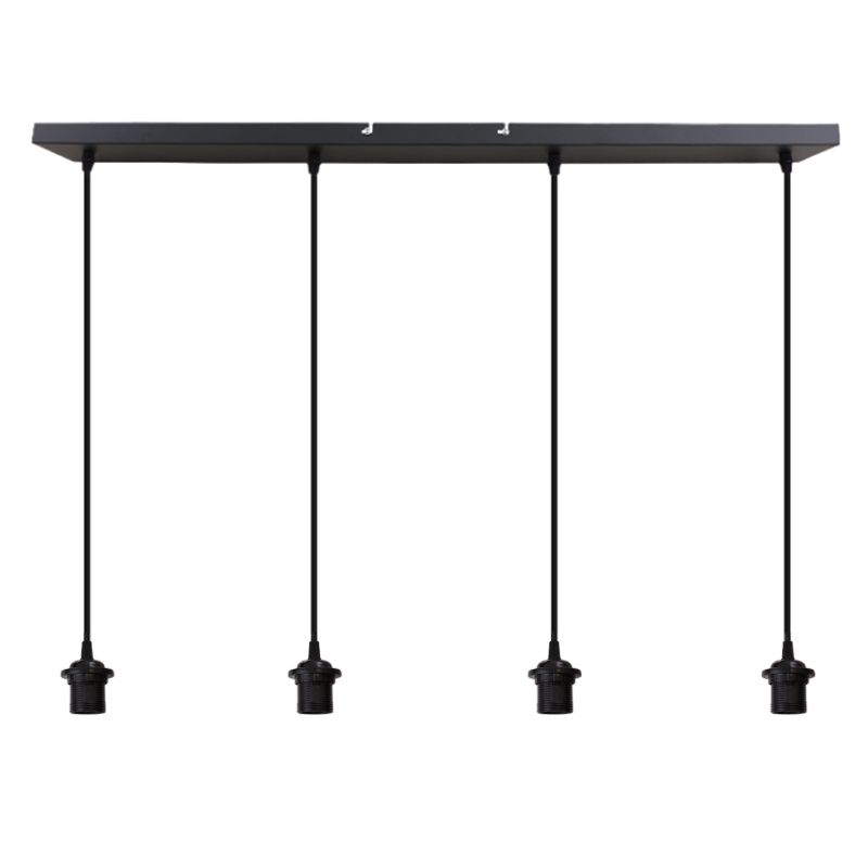 Aluminium pendant light without shade black, Rika