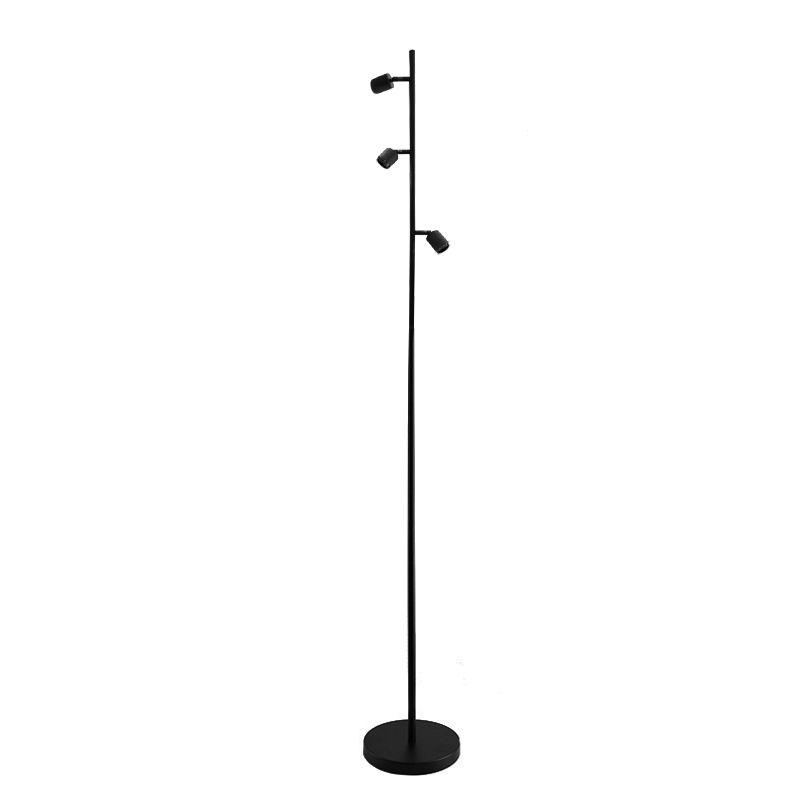 Aluminium floor lamp without shade black, Rika, with switch Aluminium floor lamp without shade black, Rika, with switch