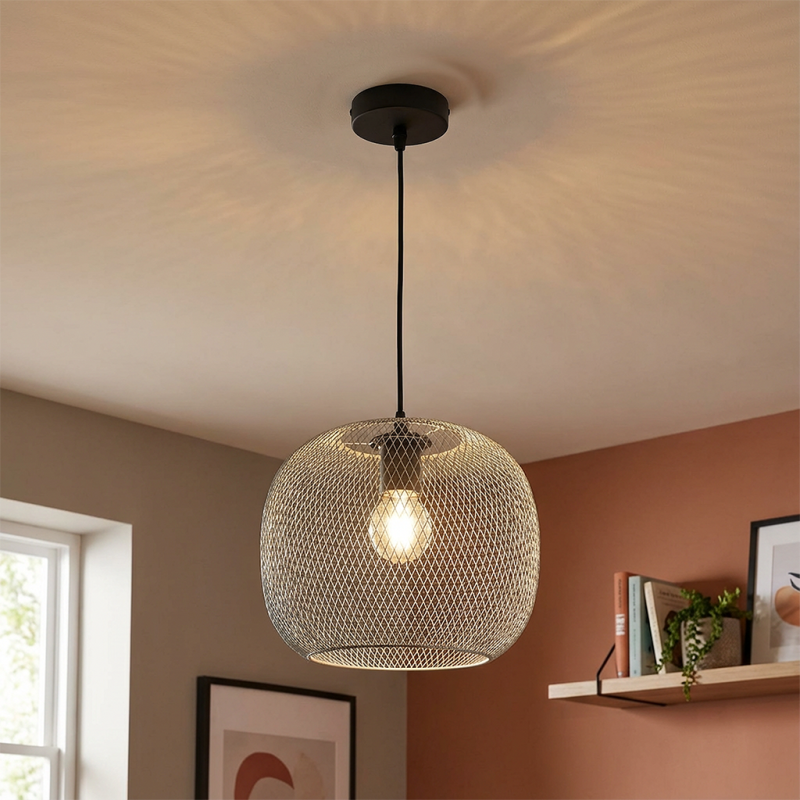 Industrial dining table hanging lamp grey, Emado