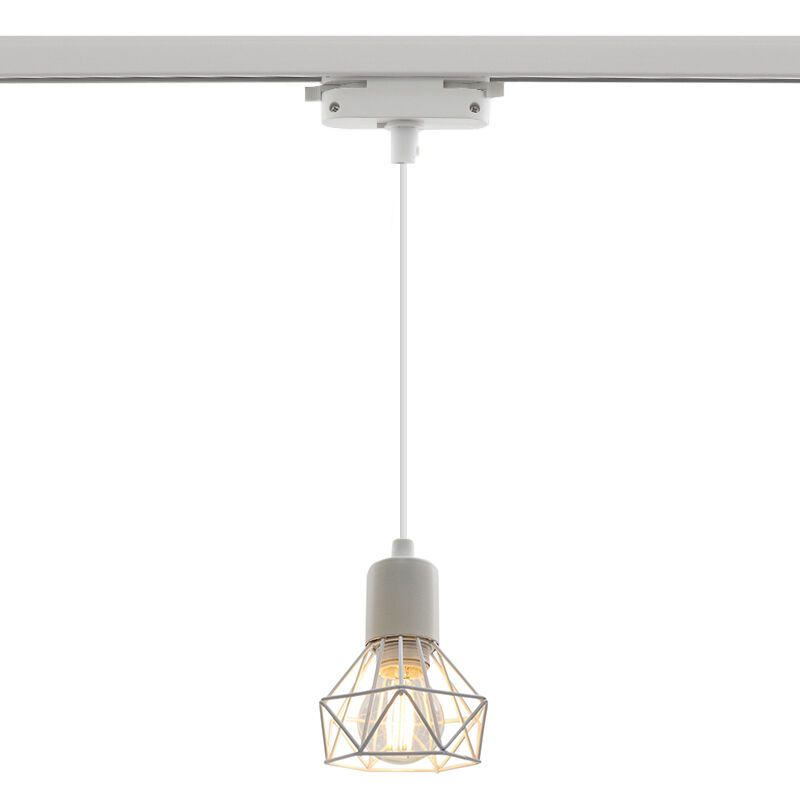 Industrial 1 phase track lighting spotlight white, Jaylano