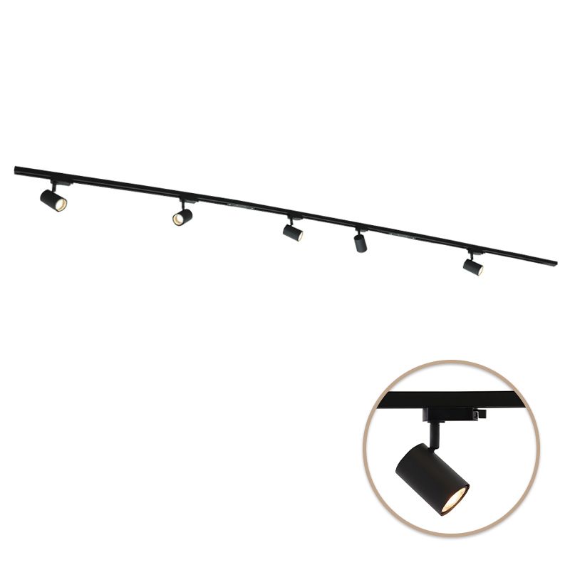 3M black 1 phase track lighting system + 5 Elena track spots