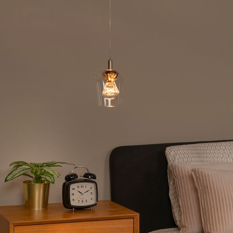 Transparent pendant light modern, Berliane, 4W, 2700K LED