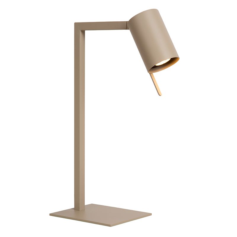 Taupe desk lamp modern, Lesley, with switch