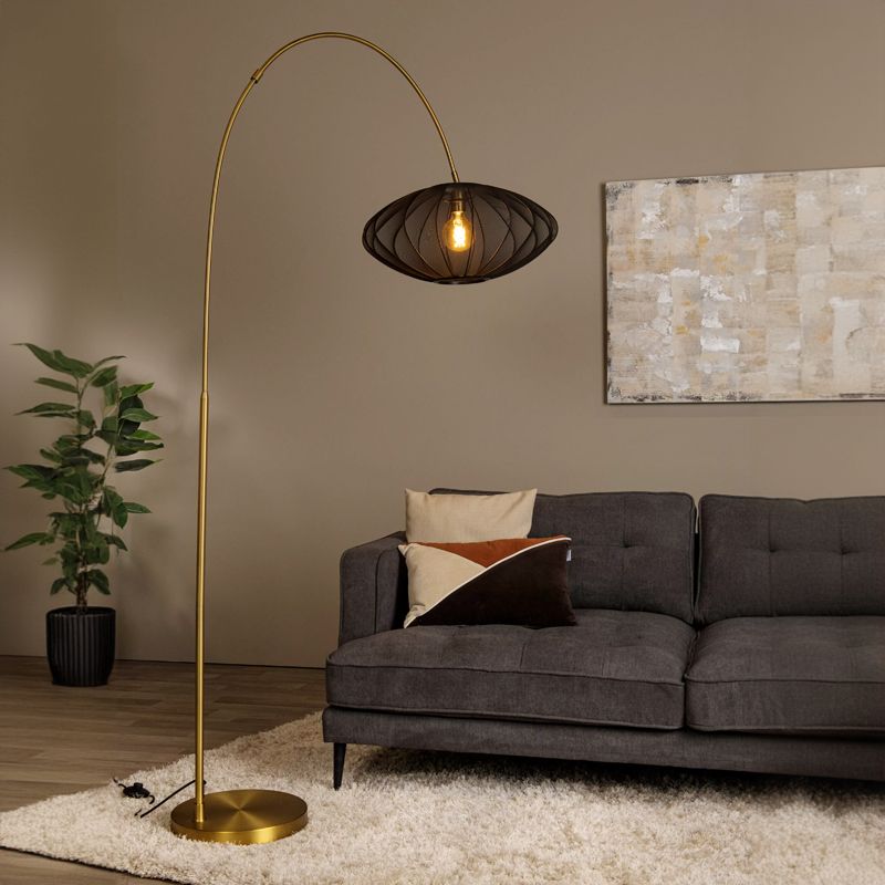 Black floor lamp modern, Corina, with switch