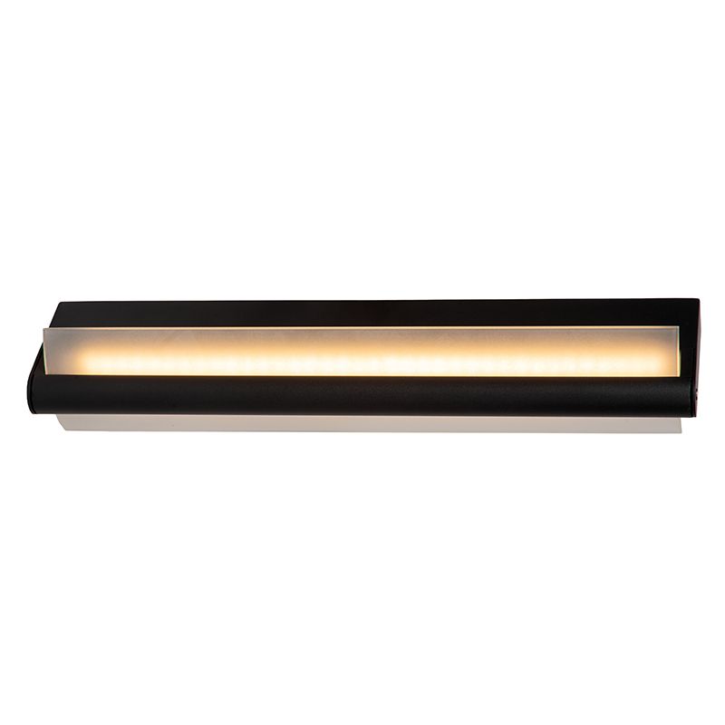 Black bathroom wall light modern, Wanda, 15W, 3000K LED, IP44