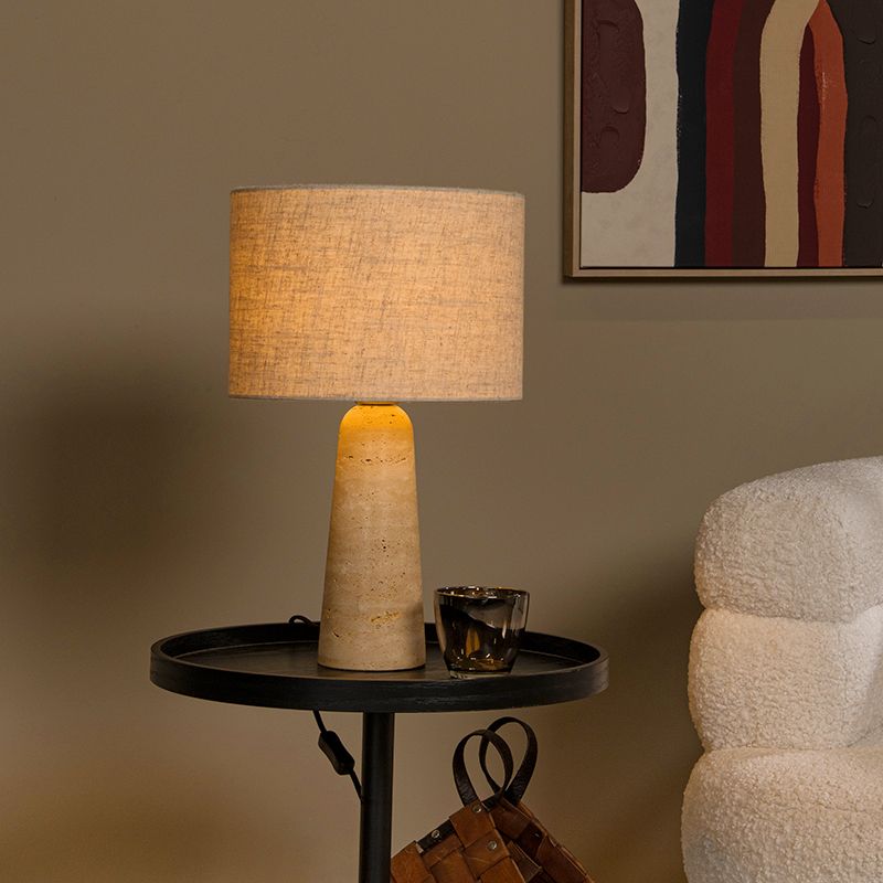 Beige table lamp modern, Nimue, with switch