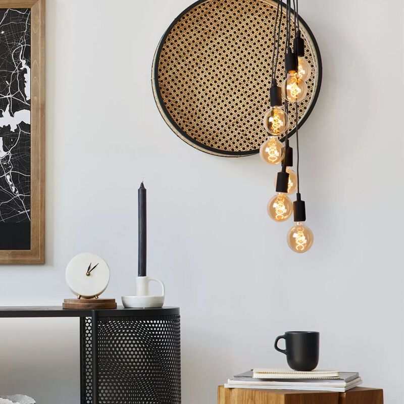 Black pendant light modern, Fix