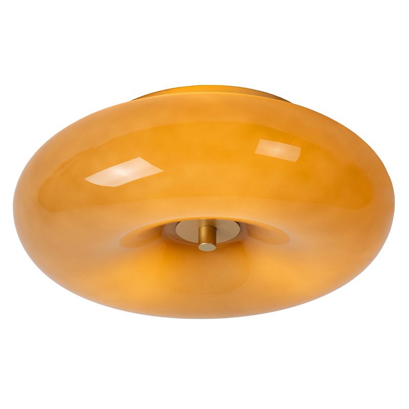 Taupe flush ceiling light retro, Sentino
