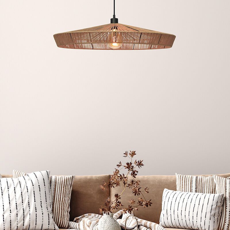 Rattan dining table hanging lamp wood, Yunkai