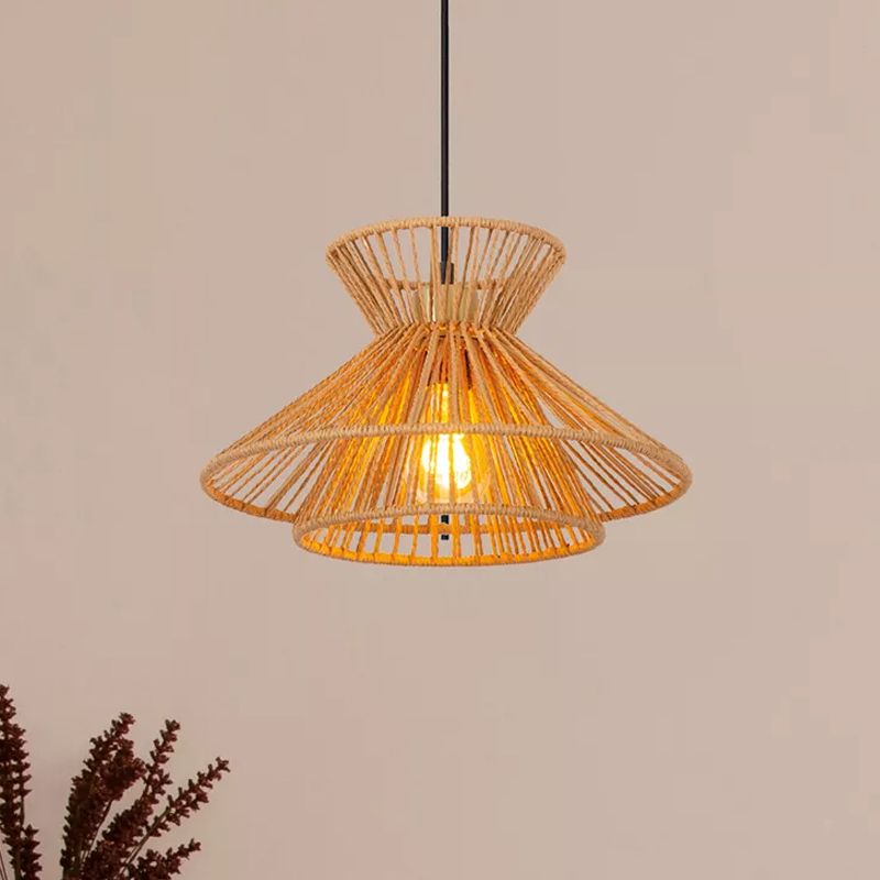 Rattan pendant light brown, Tasman