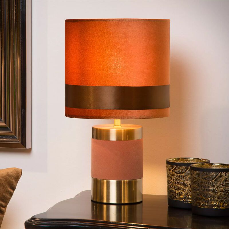 Brown table lamp retro, Extravaganza Frizzle, with switch