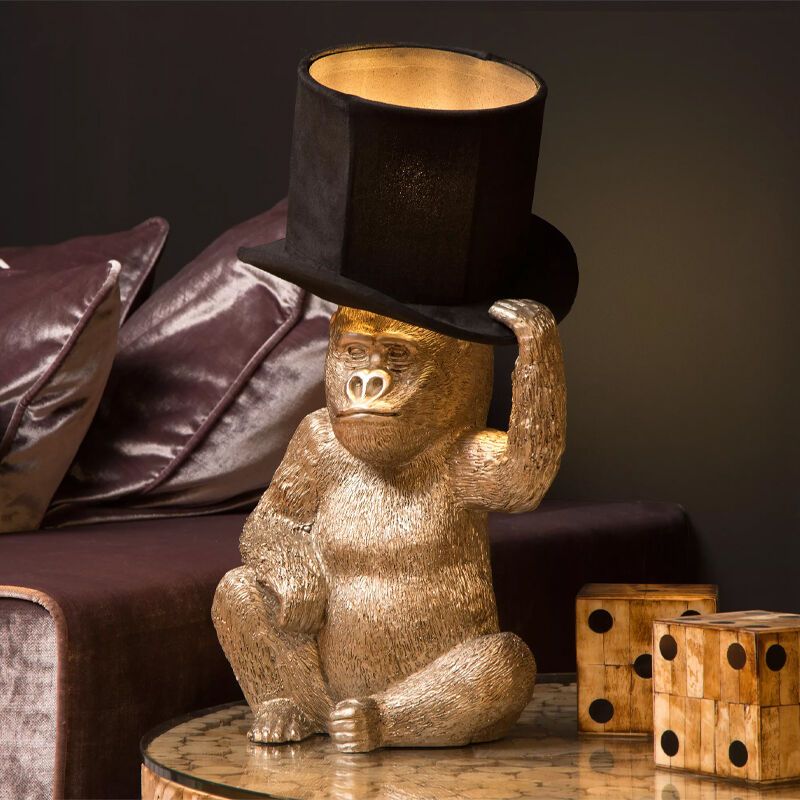 Golden table lamp retro, Extravaganza Gust, with switch