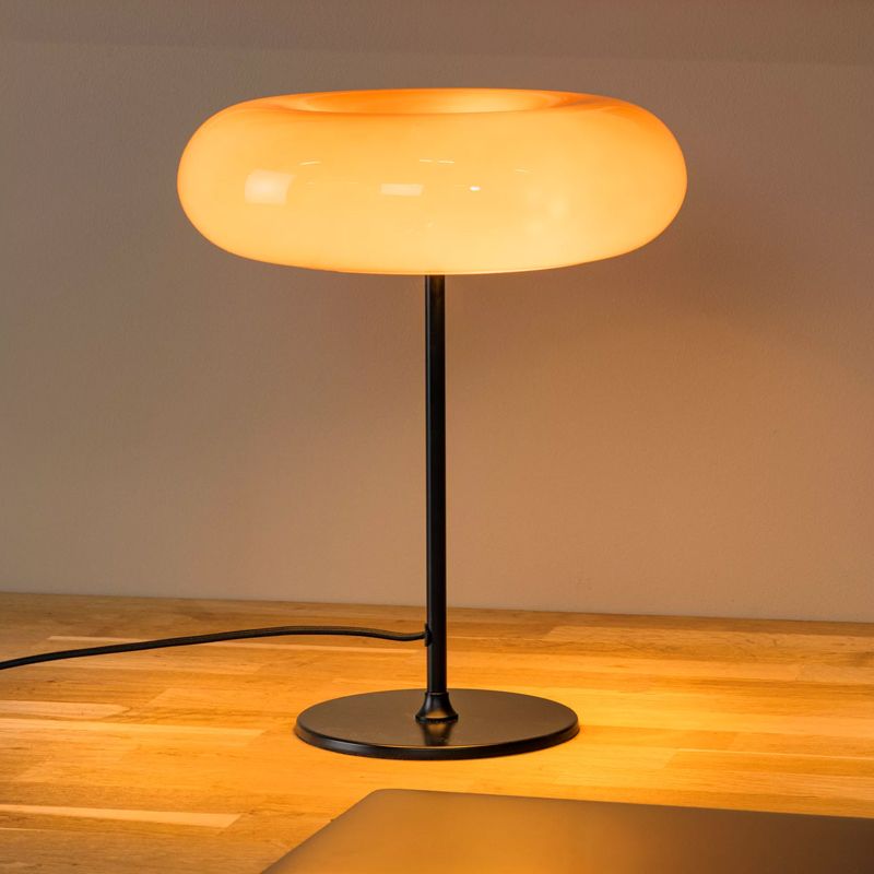 Orange table lamp retro, Sentino, with switch