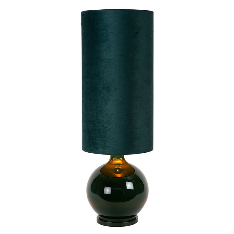 Green floor lamp retro, Esterad, with switch